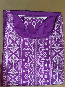 Purple Printed Kurti - Size L