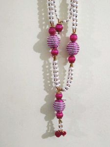 Decorative Pink &amp; White Beaded Garland
