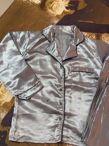 Silky Grey Pajama Set