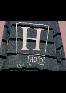 Stylish Striped Grey Sweatshirt