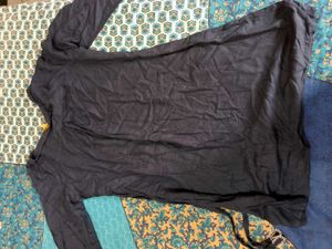 Navy Blue Button-Down Tunic