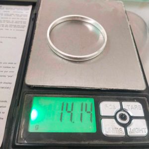 VMP70 Pure Silver Baby Panjabi Plain Kada 1/14