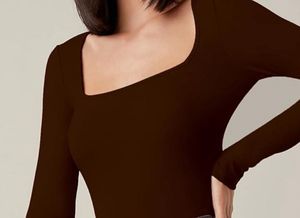 Cute Brown Long Sleeve Top size xs