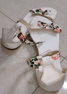 Aksky White Flats For Womens