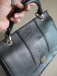 Biba Black Leather Handbag