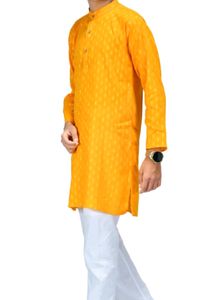 Boys Ethnic Kurta And Pajama Set ( Yellow)