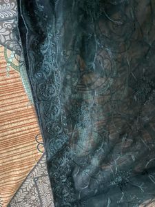 black net embroidery saree’s