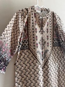 Floral Embroidered Kurti &amp; Dupatta Set Women