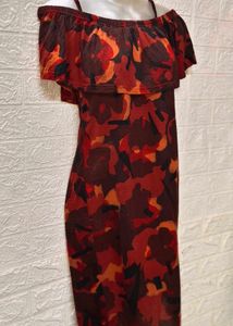 Dresses For Rs.99 Only/ Floral Orange Dress