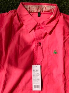 Pink Casual Shirt United Colors Of Benetton