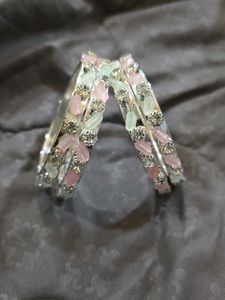 Sparkling Crystal Bangle Set