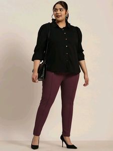 Sztori Women Plus Size Solid Treggings
