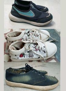 3 Shoes Combo For Women/Girls.