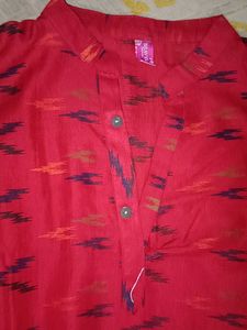 Red Printed Kurta