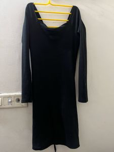 Black Ruched Mini Dress
