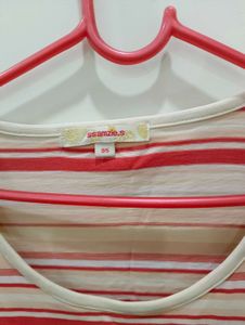 Striped Scoop Neck Tee