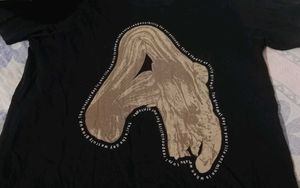 Graphic Print Black T-Shirt