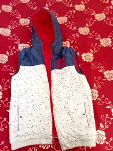 dual jacket in red and blue