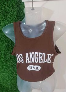 Brown Los Angeles Tank Top
