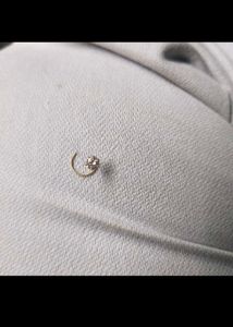 22k Pure Gold Dimond Nose/Ear Pin 1 Piece