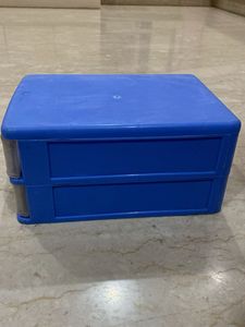 Blue White Rectangular Storage/organiser/container