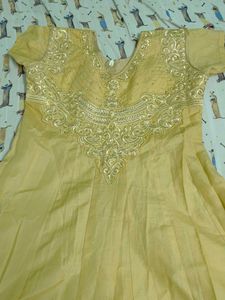 Gold Embroidered Indian Dress