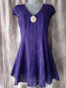Purple Net Dress