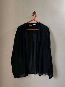 Allen Solly Black Chiffon Shirt