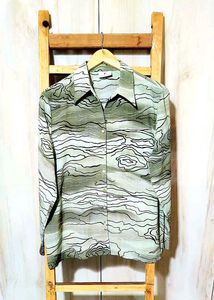 Olive Green Patterned Shirt si,e-42