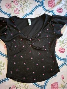 Floral Puff Sleeve Top