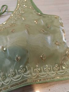 Green Organza Blouse