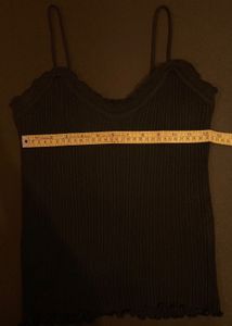 Black ribbed Tank Top