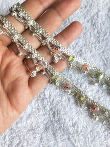 Pure Silver Anklet with Bells