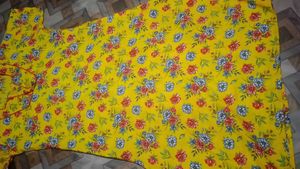 Floral Print Yellow, Black, & Brown Gown(Maksi)