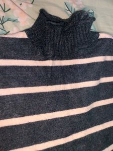 Striped Turtleneck Sweater