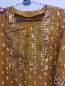 Mustard Brand New Kurta