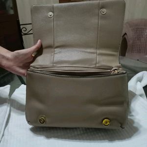 Beige Floral Handbag