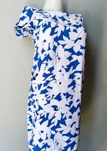 White Knee-Length Shift Dress