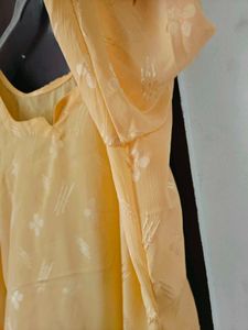 Yellow Embroidered Kurta