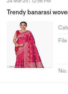Elegant Pink Banarasi Saree