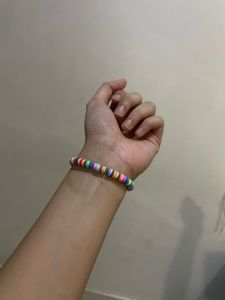 Multicolour Clay Bead Bracelet