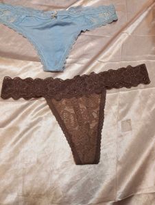 Lace Thong Panties - 2 Pack