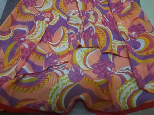 Up Down Floor Length Kurta (Orange &amp; Purple)