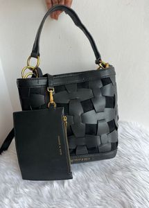 Charles &amp; Keith bucket cum sling bag with wallet