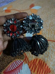 Black Metal Jhumka