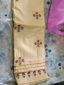 New Embroidery Unstitched Suit Set With Dupatta
