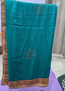 Elegant Teal Saree