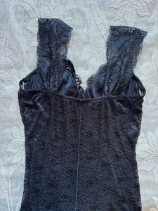 Black Lace Shaping Bodysuit