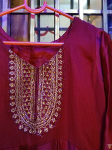 Beautiful Maroon Anarkali Suit