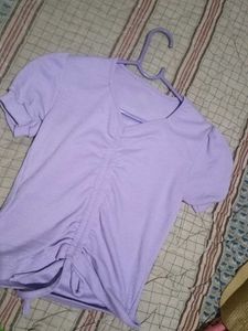 Lavender Tie-Front Top